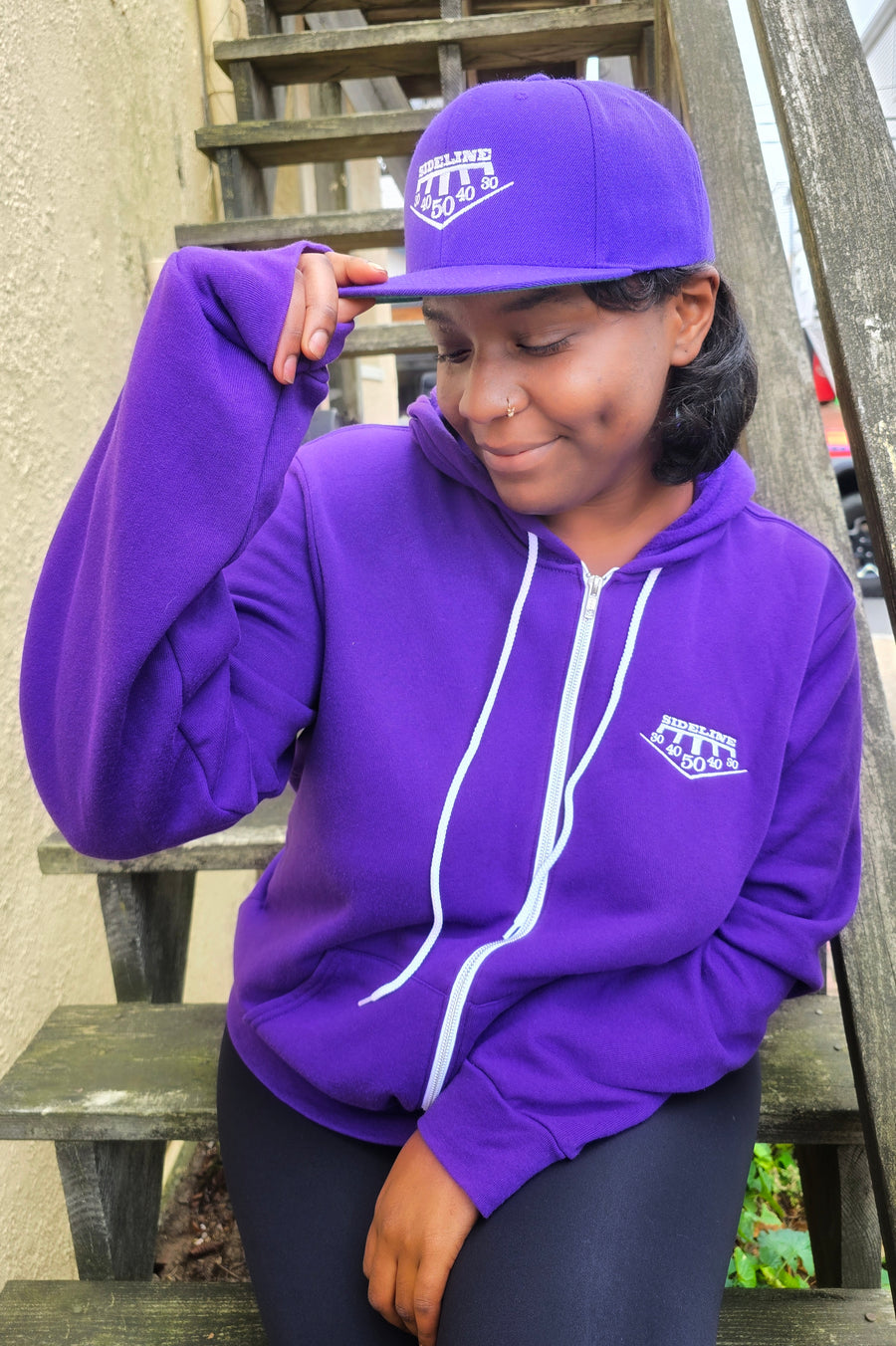 Logo Full Zip Hoodie (Grape Purple)