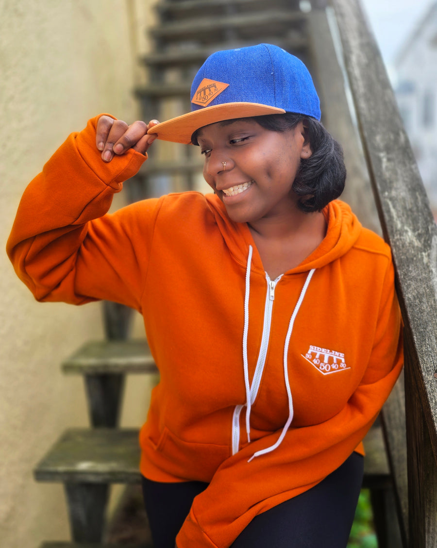 Logo Full Zip Hoodie (Burnt Orange)