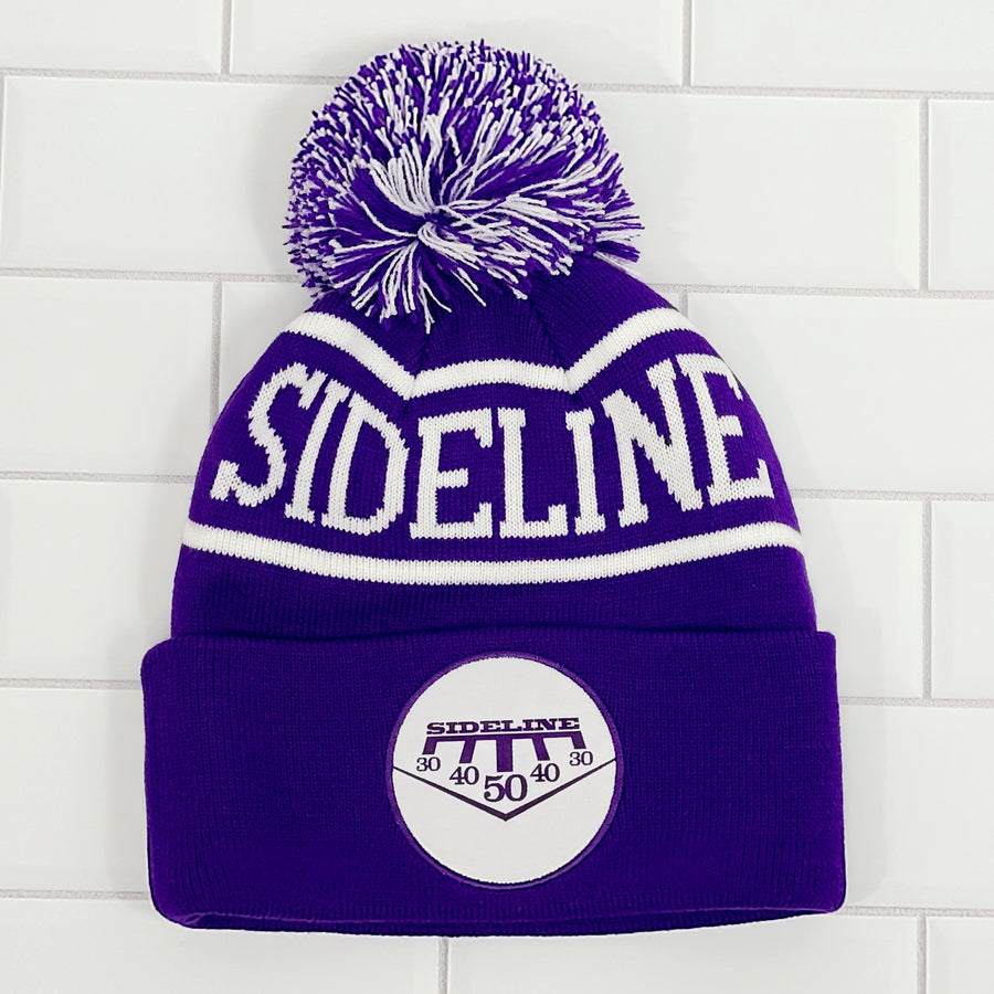 Sideline Purple Pom Hat